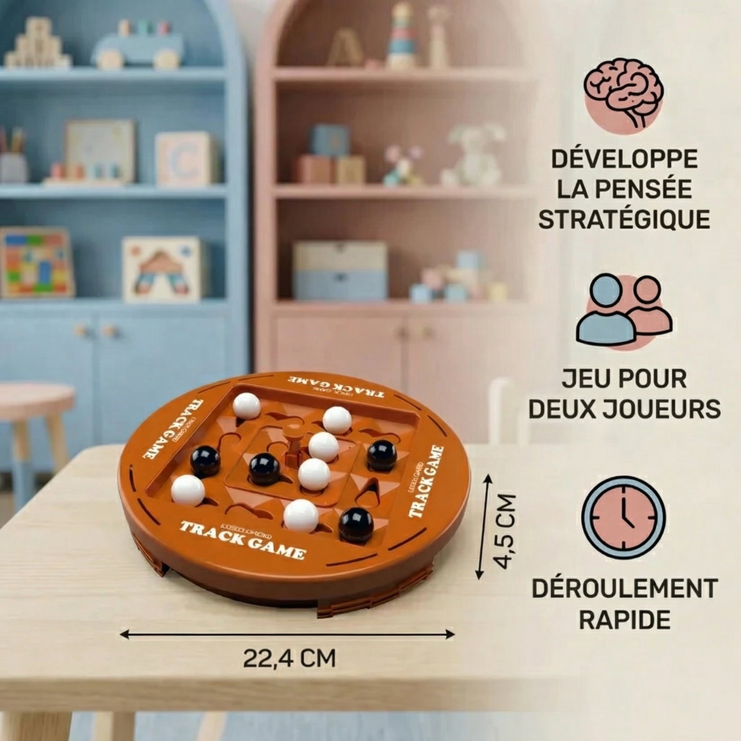 Jeu Puissance 4 rotatif – Jeu stratégique et éducatif pour enfants et toute la famille