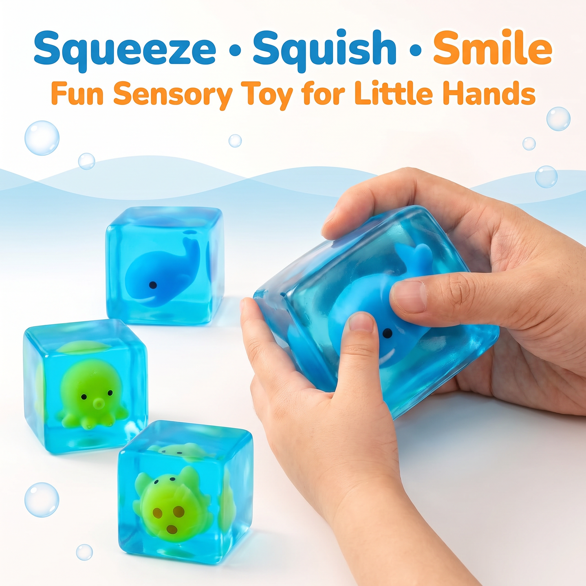 Ocean Squish Cube Sensory Toy