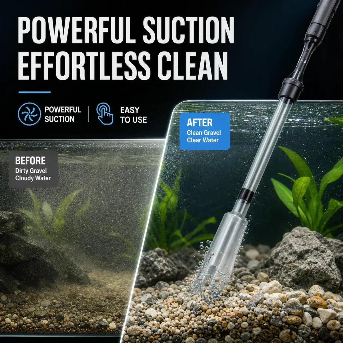 🥳 2026 HOT SALE 🥳💞 50K+ SOLD! 🛠️🛡️ 50% OFF! ✨Electric Aquarium Gravel Cleaner-F